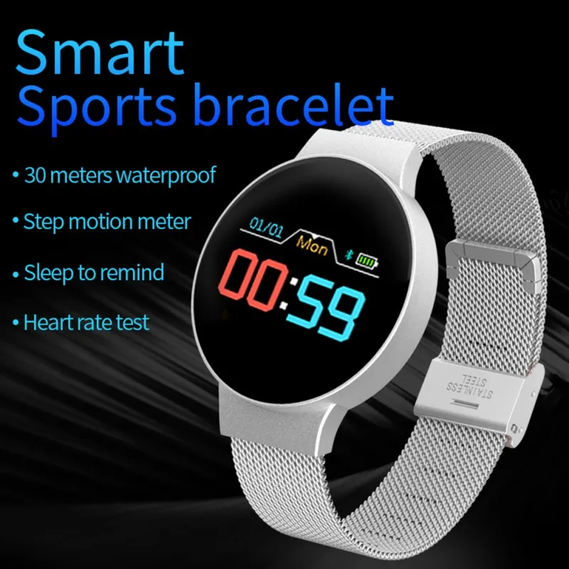 

Multifunction Fitness Track Smart Watch Health Heart Rate Monitor Smart Bracelet IP67 Waterproof 1.0inch TFT Color Screen