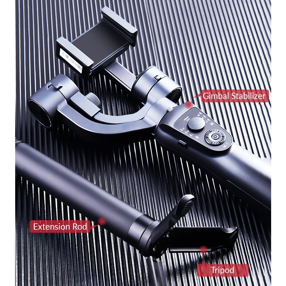 Новый 3 осевой Ручной Стабилизатор Gimbal Active Track w/Focus Pull & Zoom для iPhone 11 8 Huawei Gopro3/4/5/6