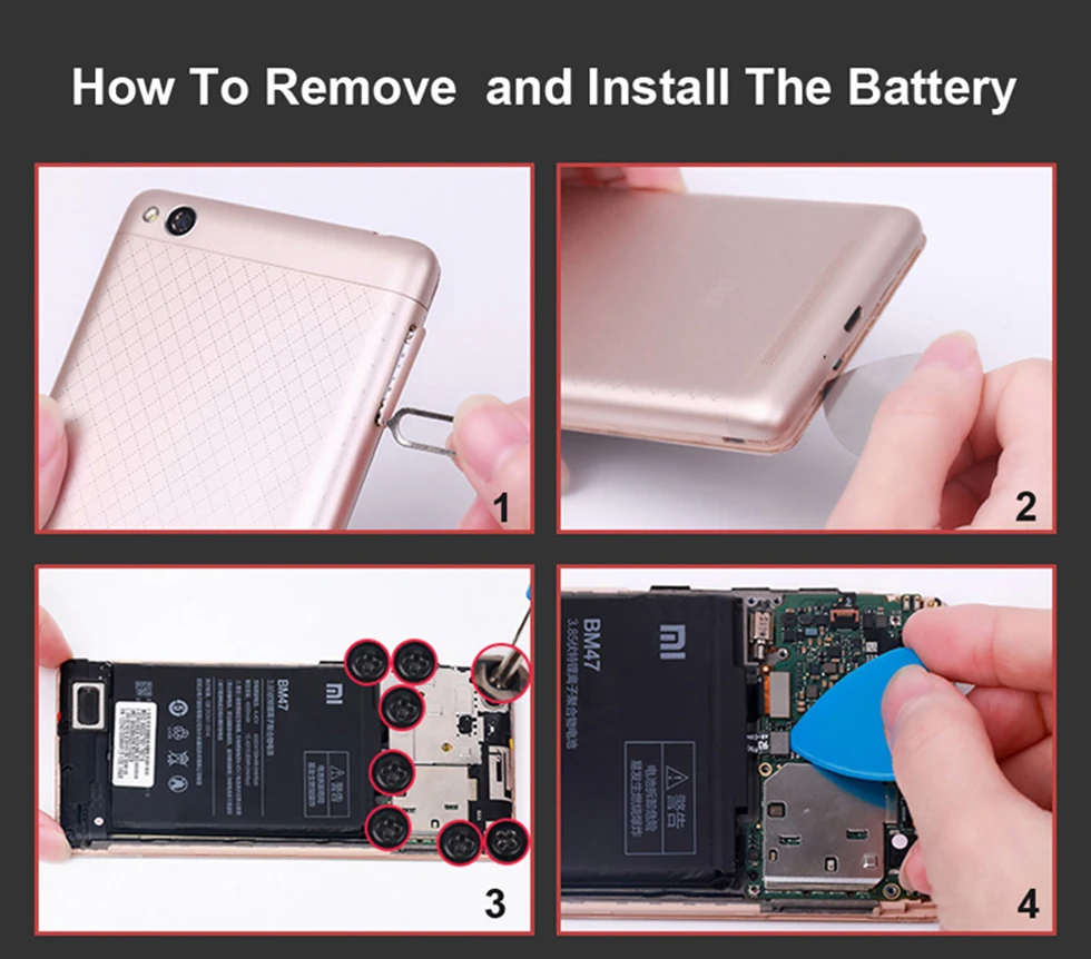 NOHON BM41 BM47 BN30 BN40 BN42 Батарея для Xiaomi Redmi 1 1S 2 3 3S 3X 4X 4A 4 Pro Prime телефон Замена Бесплатные инструменты