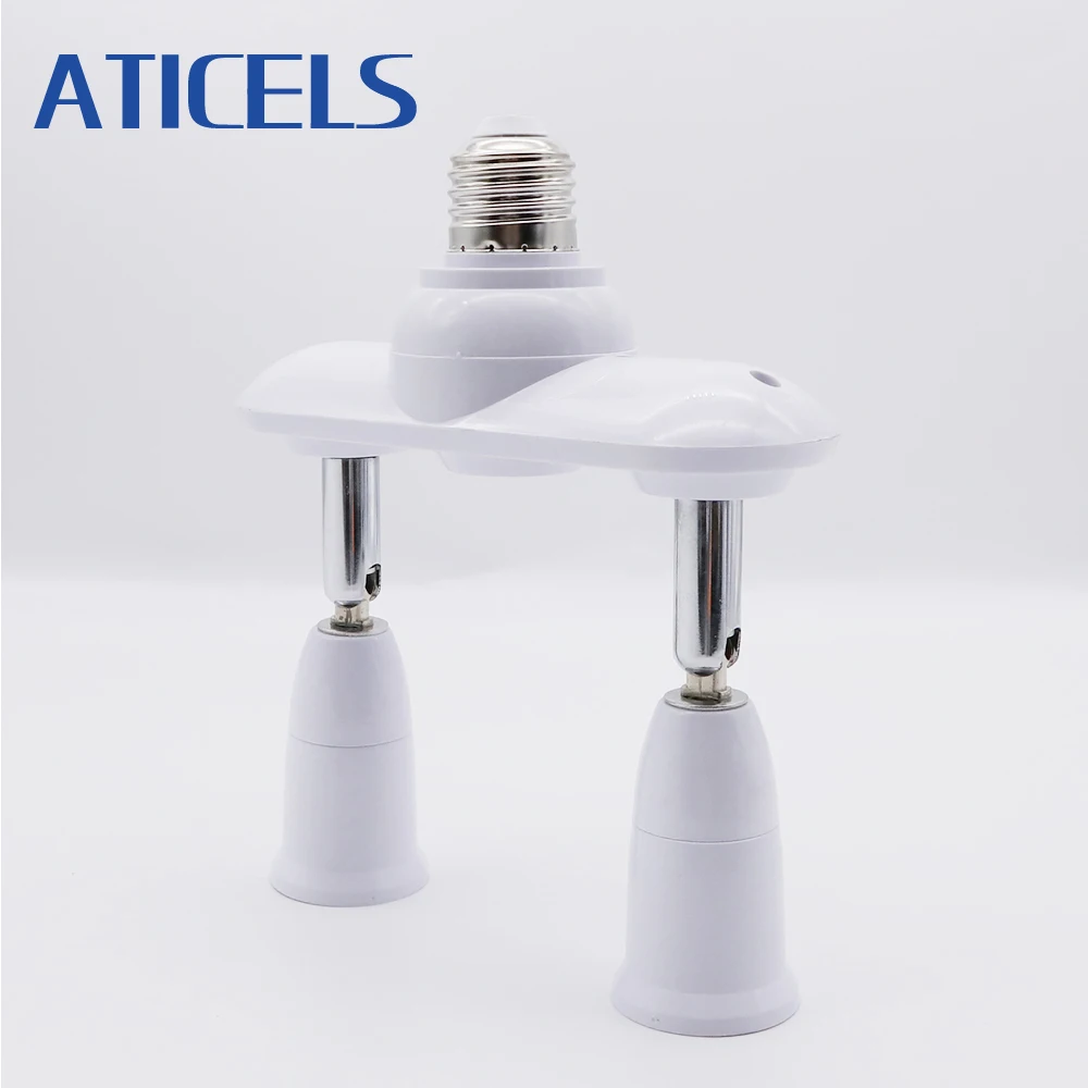 

1 To 2/3/4/5 E27 To E27 Socket Splitter Lamp Base Adjustable Converters Holder For E27 LED Bulb 95-240V