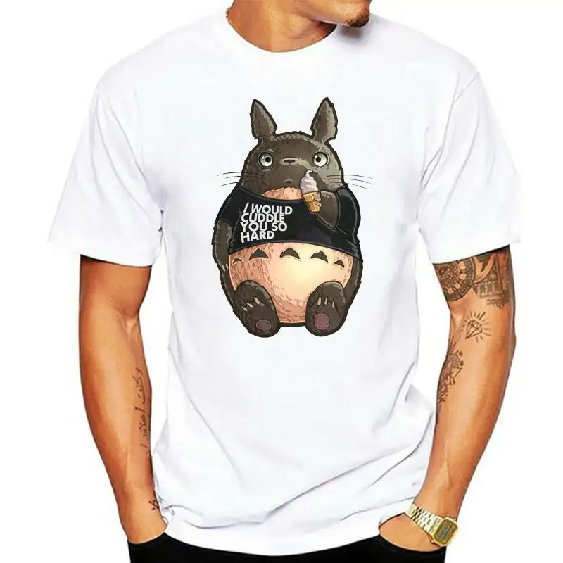 

My Neighbor Totoro I Would Cuddle You So T-Shirt Vest Top Men Women Unisex 2042 Short Sleeves Fashion T Shirt Free Shipping