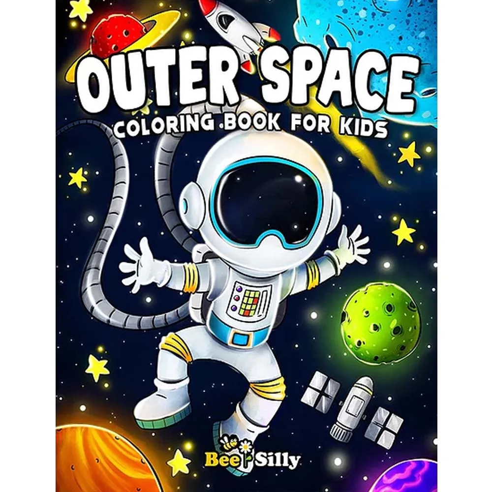 Outer Space Coloring Book for Kids Featuring Planets, Astronauts, Aliens, Rocketships and Much More 30-page