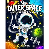 outer space coloring book for kids featuring planets astronauts aliens rocketships and much more 30 page