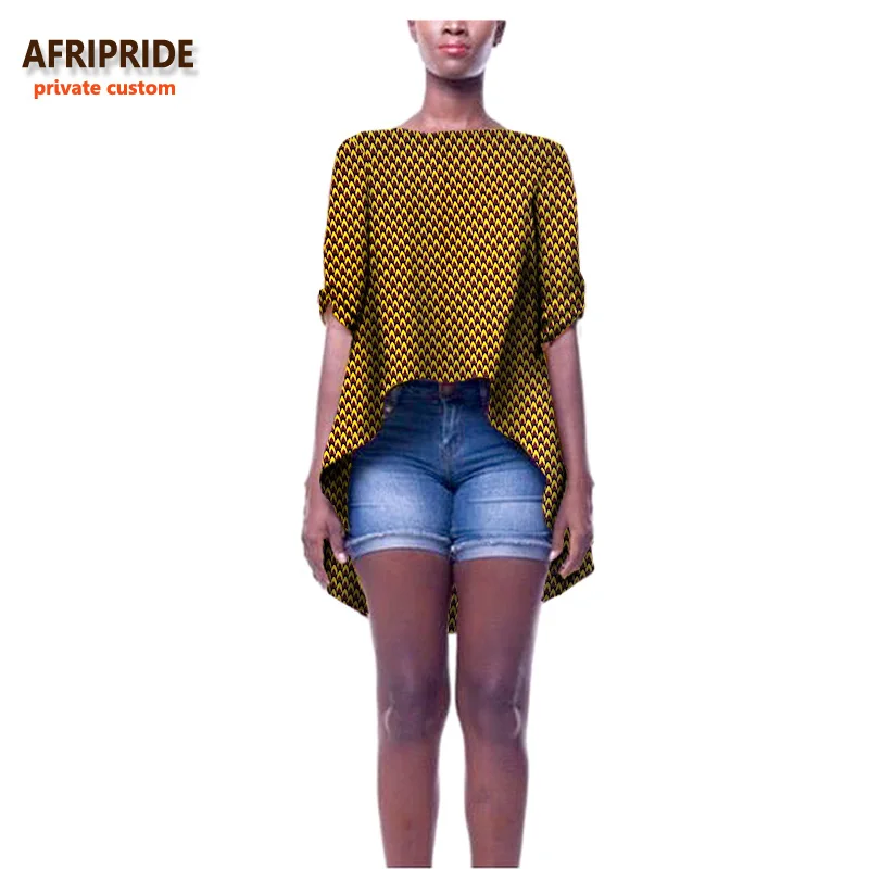 19 Осенняя африканская женская одежда AFRIPRIDE индивидуальное Свободное пальто для женщин размера плюс чистый батик хлопок Повседневный стиль A722415 - Цвет: 343