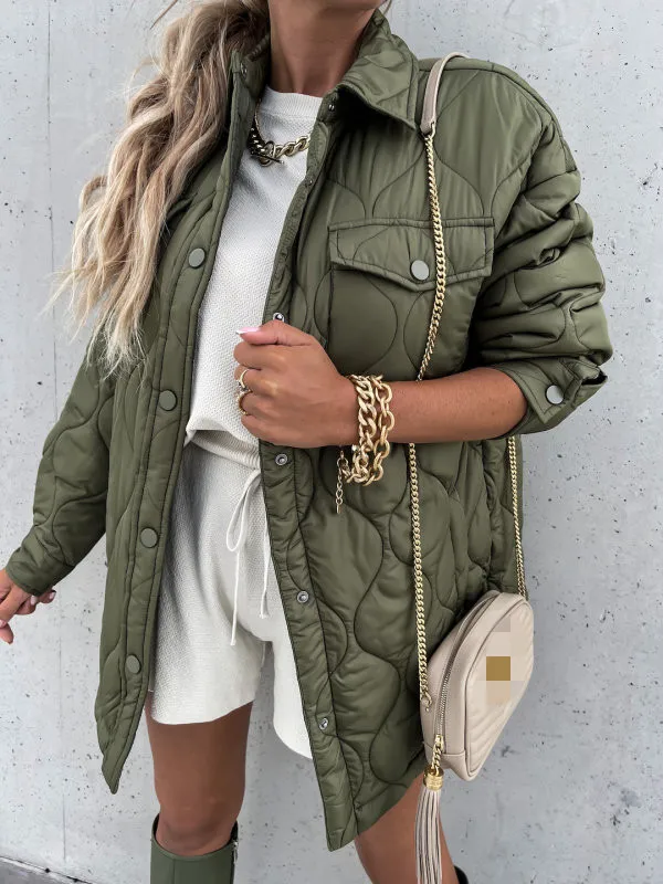 

Зимняя теплая женская верхняя одежда 2021, свободная однобортная однотонная Черная Женская верхняя одежда с длинным рукавом, новая модная по...