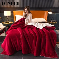 tongdi woolen raschel blanket soft thicke heavy warm elegant two tiered fleece luxury decor for cover sofa bed bedspread winter