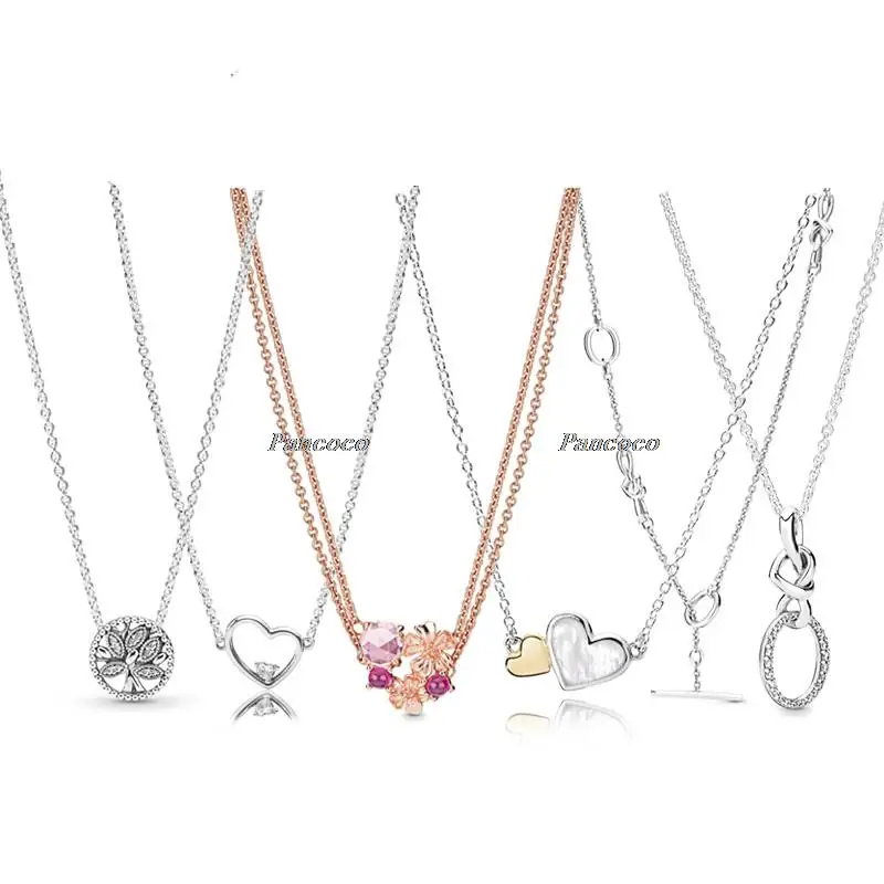 

Ожерелье женское из серебра 925 пробы с узлом и кристаллами