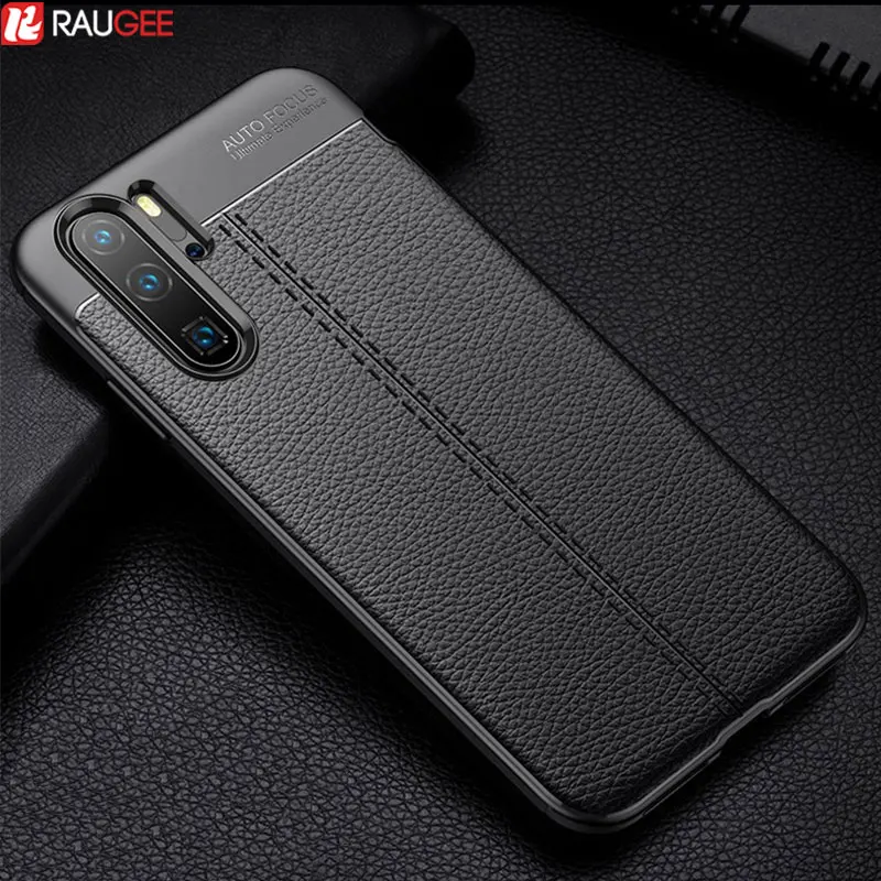 Мягкий чехол для Huawei P30 Pro кожаный силиконовый армированный бампер мягкий ТПУ