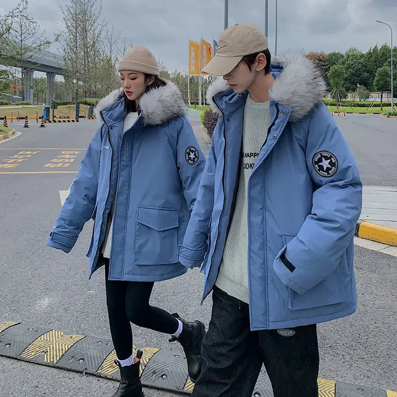 

2021 г., в гонконгском стиле, женский белый утиный пух, средней длины, утепленный, в национальном стиле, свободный, для студентов