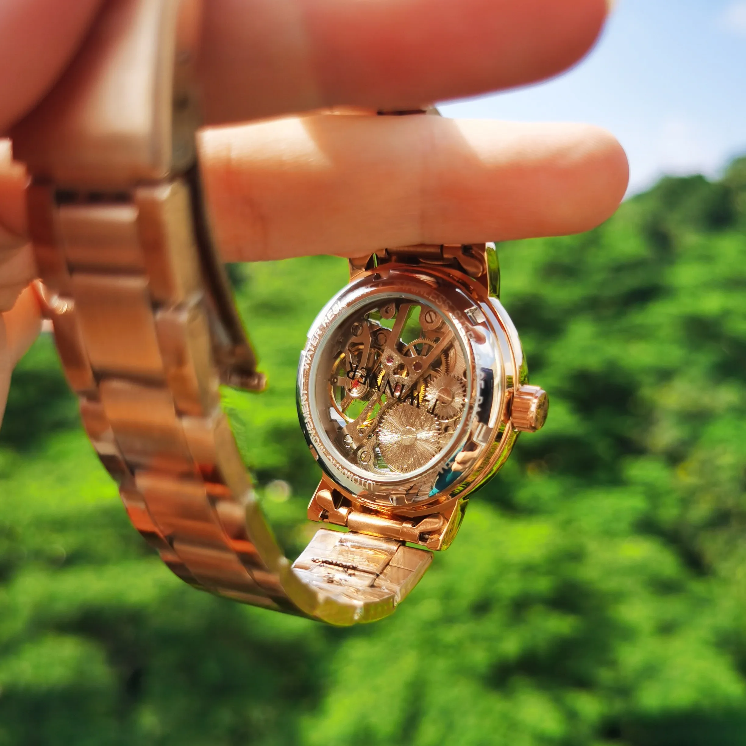 Механические скелет для женщин часы класса люкс римские цифры маленький чехол