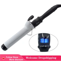 professional ceramic tourmaline curl wand barrel for beach waves auto voltage curling wand iron for long short hair curler