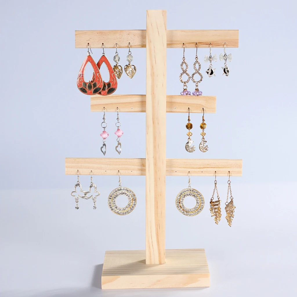 

Творческий многослойные украшения Дисплей 24 Отверстия для сережек организатор ящик для магазина