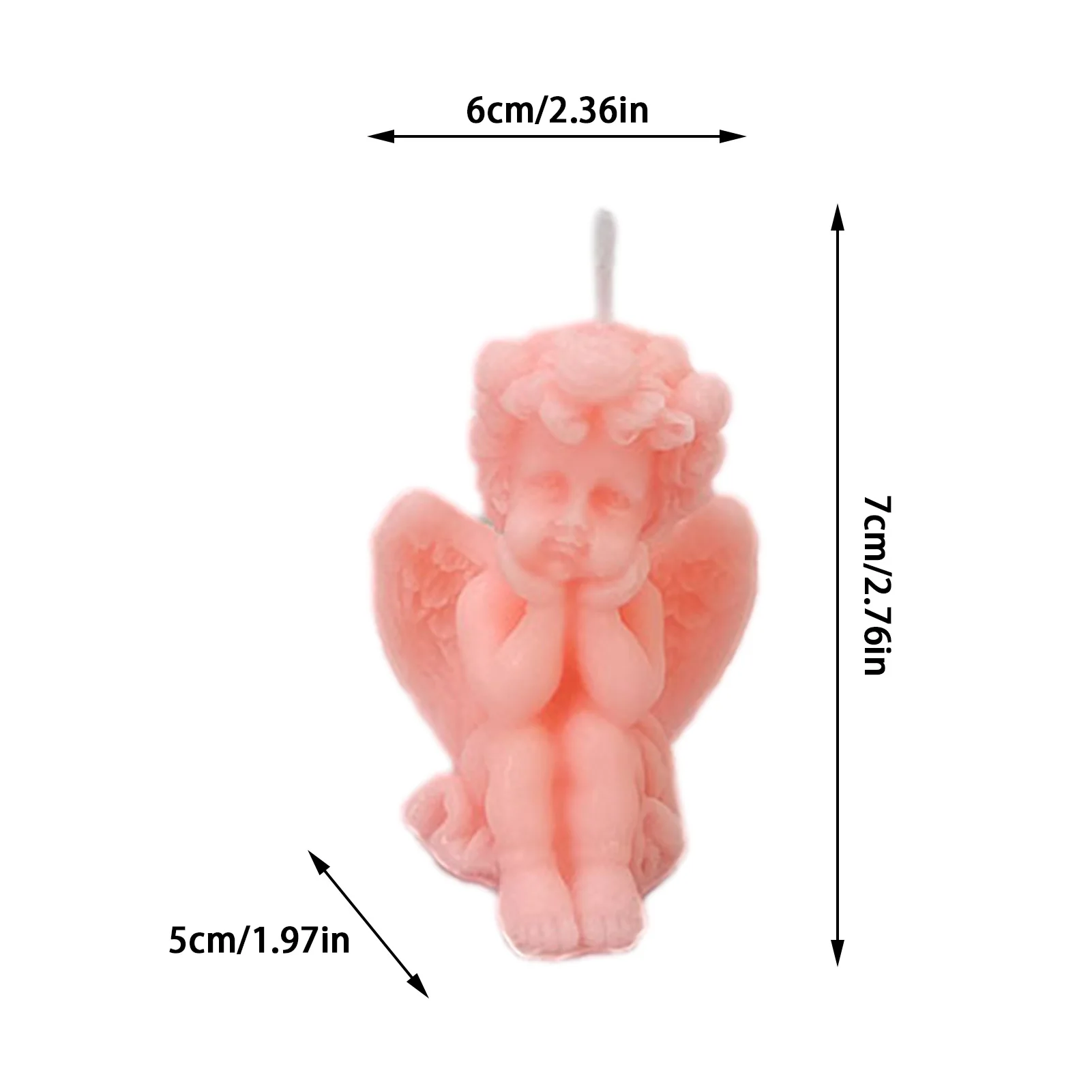 

1pcs Art Candle 3D Cute Cheek Angel Scented Candle Wax Home Birthday Party Christmas Decoration Candle Holiday Gifts