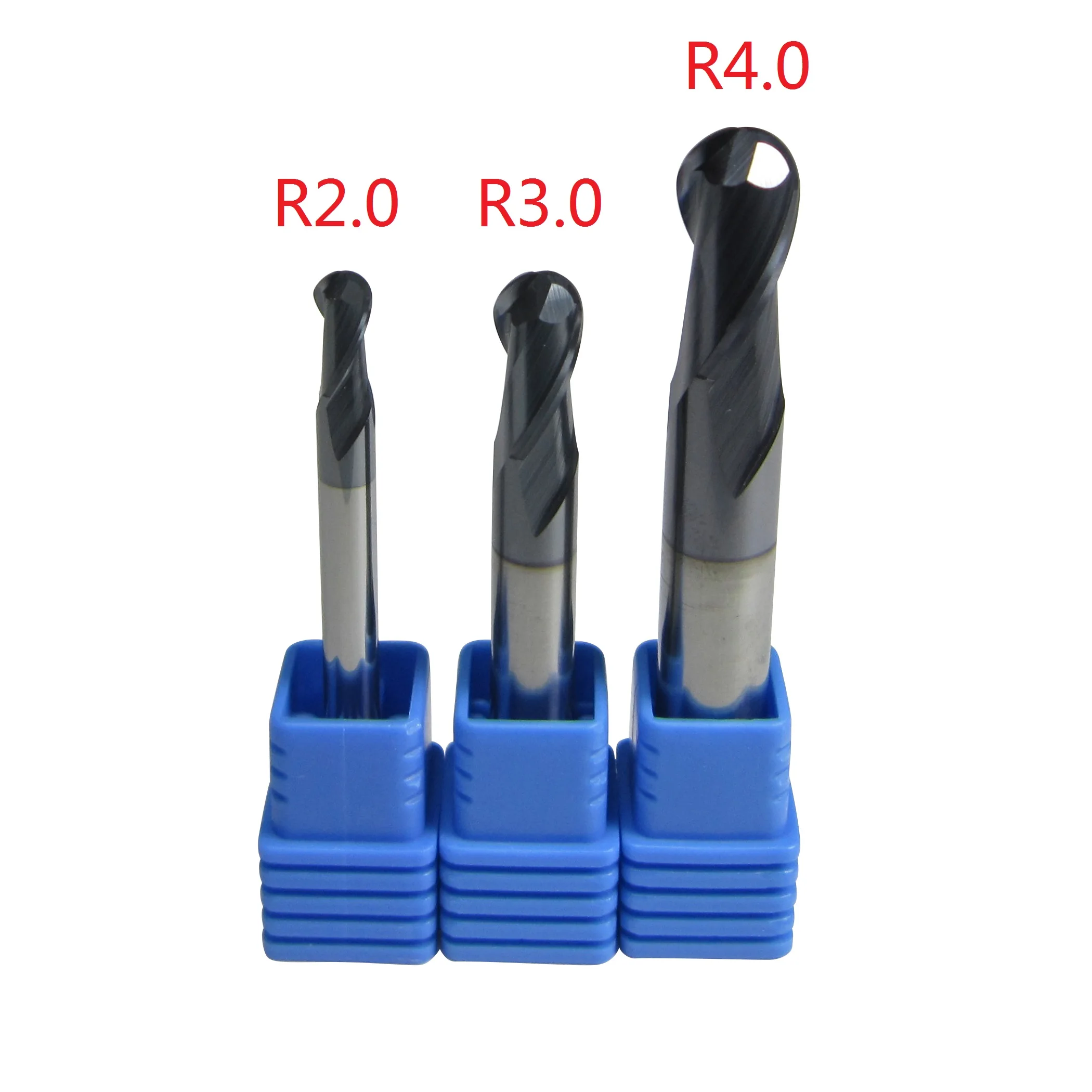 

freeshipping 3PCS Ø 4mm 6mm 8mm carbide Ball Nose End Mills CNC machine milling cutter for steel 45HRC 55HRC 58HRC 62HRC 68HRC