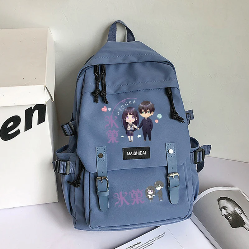 

Anime HYOUKA Oreki Houtarou Chitanda Eru Waterproof Backpack Cosplay Fashion Schoolbag Casual Computer Shoulder Bag Student