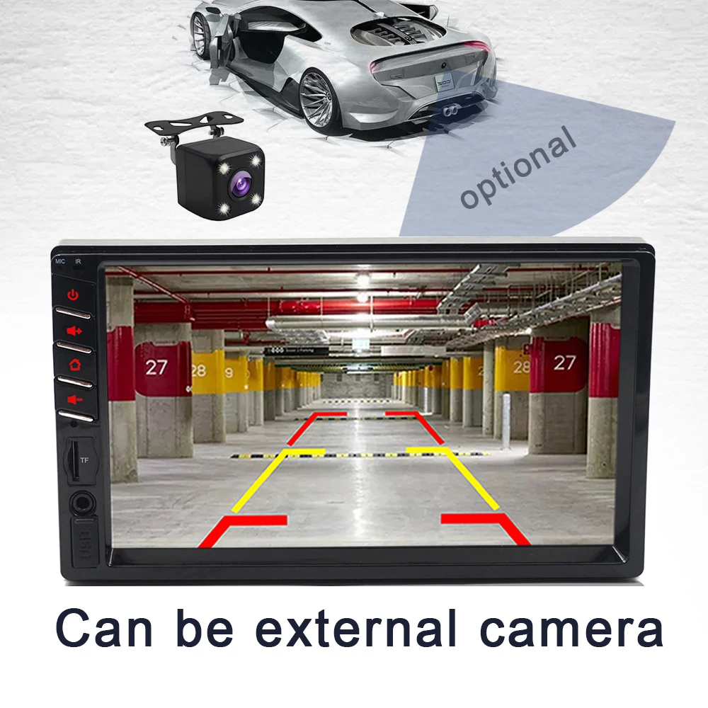 7 дюймов сенсорный экран Экран 2 Din Автомобильный Радио Bluetooth монитор автомобиля MP5