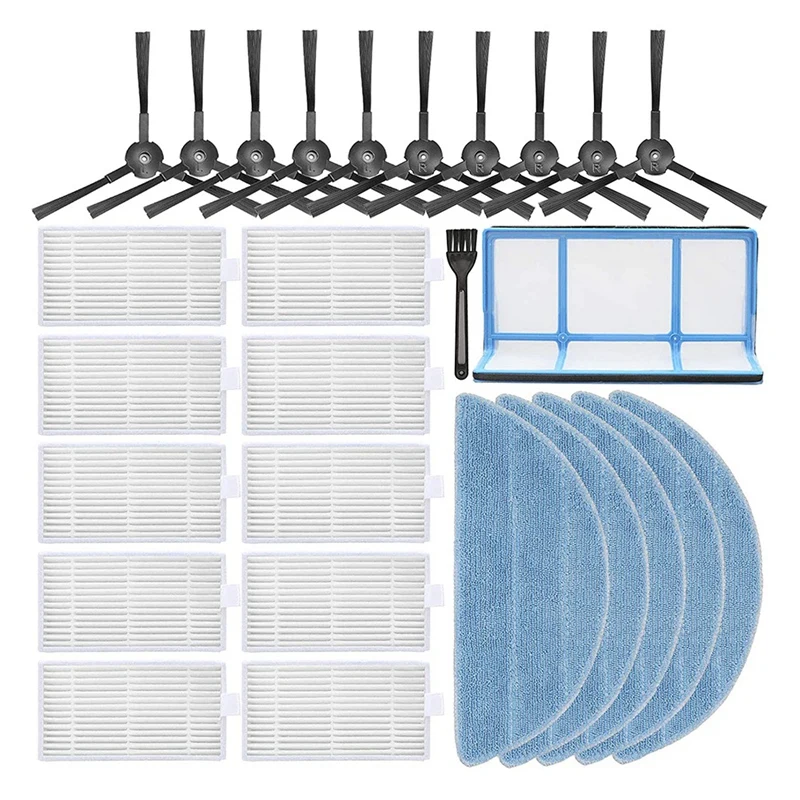 

Side Brush HEPA Filter Mop Cloth Pre Filter Replacement Part for ILife V3 V3S V5 V5S V5S Pro Robot Vacuum Cleaner