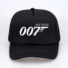 Модная брендовая бейсболка с надписью 007 Джеймс из фильма, летняя крутая сетчатая Бейсболка унисекс, Регулируемая Кепка-тракер, бейсболка