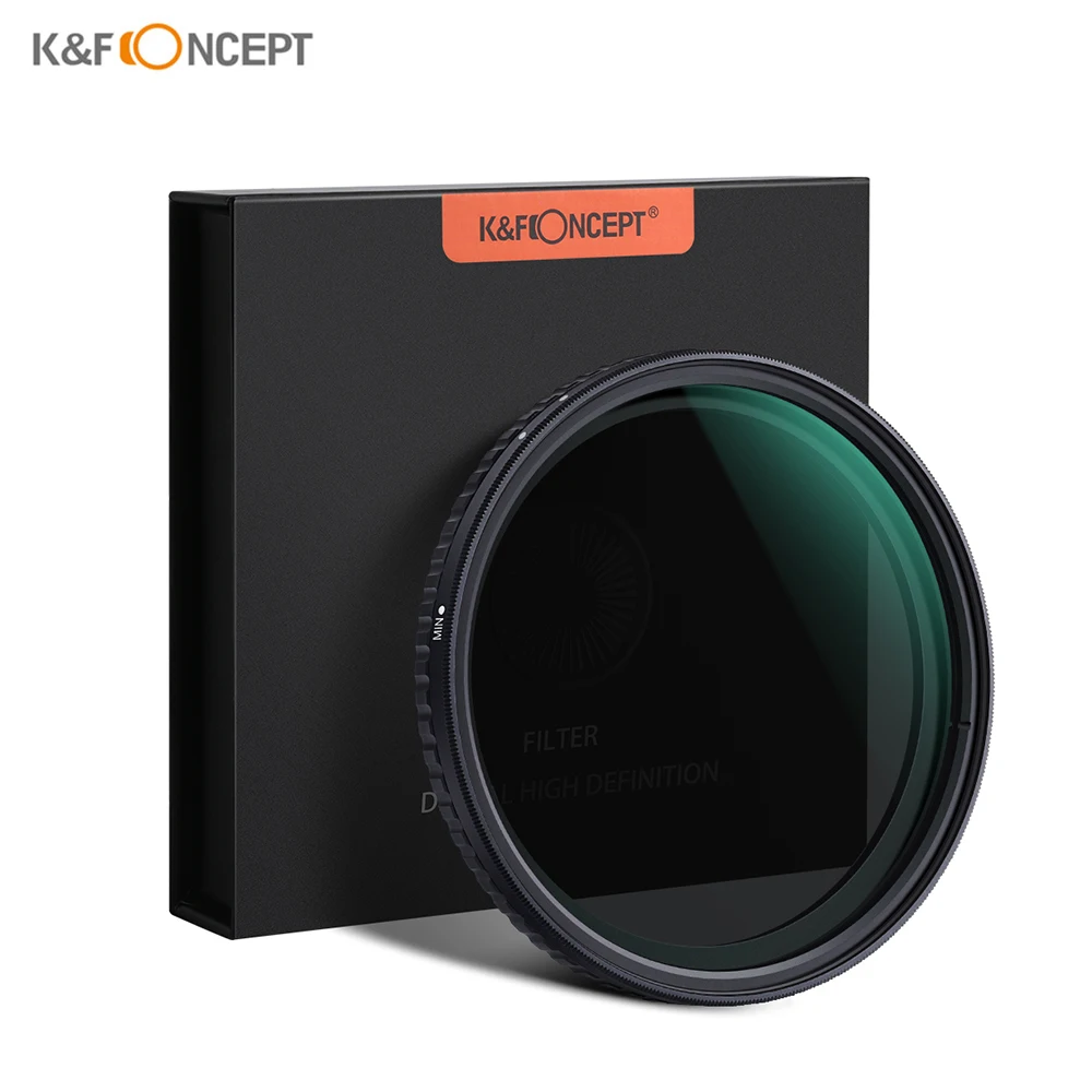 

K & F CONCEPT 72 мм ультратонкий Регулируемый нейтральный ND-фильтр переменной плотности фейдер ND2-ND32 для объективов камер Canon Sony Nikon