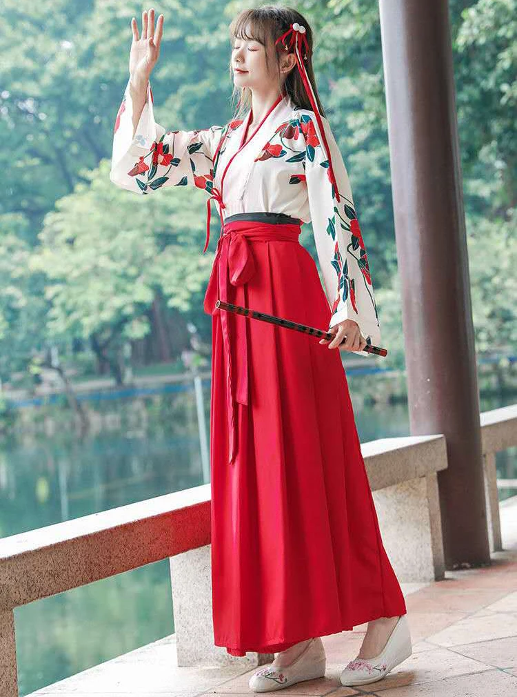 Китайская национальная Древний китайский костюм ханфу платье для танцев