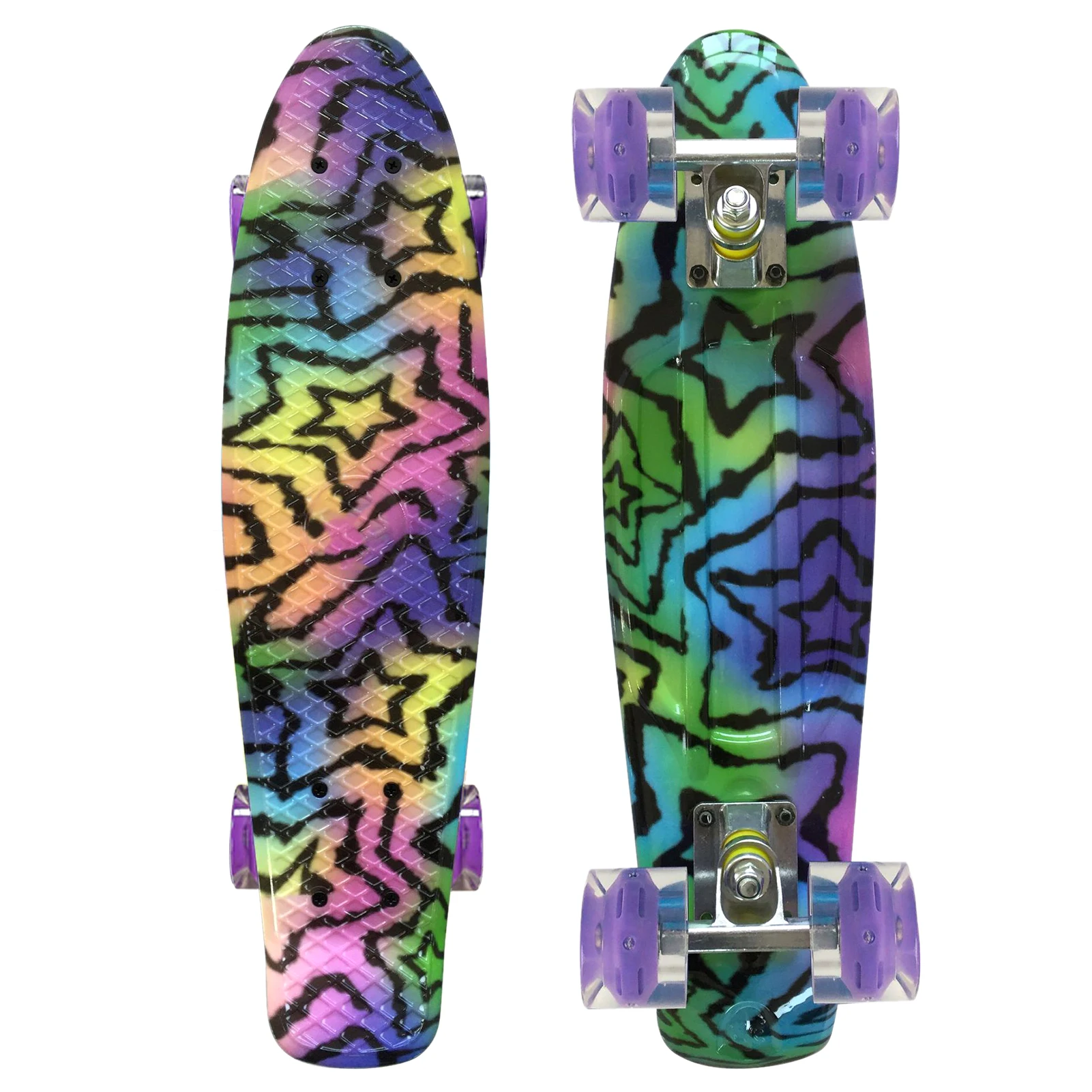 22'' Skateboard with Colored LED Wheels Flashing for For Children Boys and Girls | Kick Scooters Foot