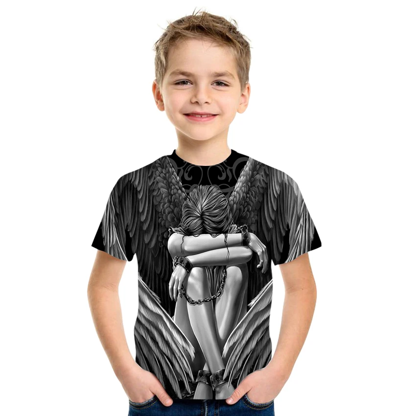 2020 летние футболки с аниме 3D мультяшным рисунком одежда для маленьких мальчиков