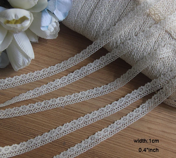 

1Yard Width:1cm (0.4"inch) Embroidery Lace Cotton Embroidery Hollow Lace for DIY Sewing Craft Decoration(KK-685)
