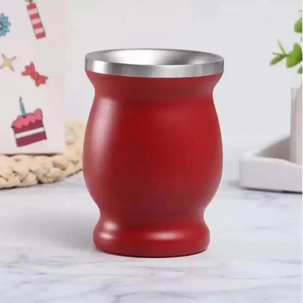 

Natural Mate Pumpkin Tea Cup Set Double Wall Mate Straw Set