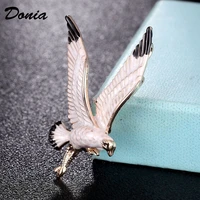 donia jewelry fashion bright enamel bird shaped eagle brooch mens jewelry ladies couple gift scarf party fashion jewelry