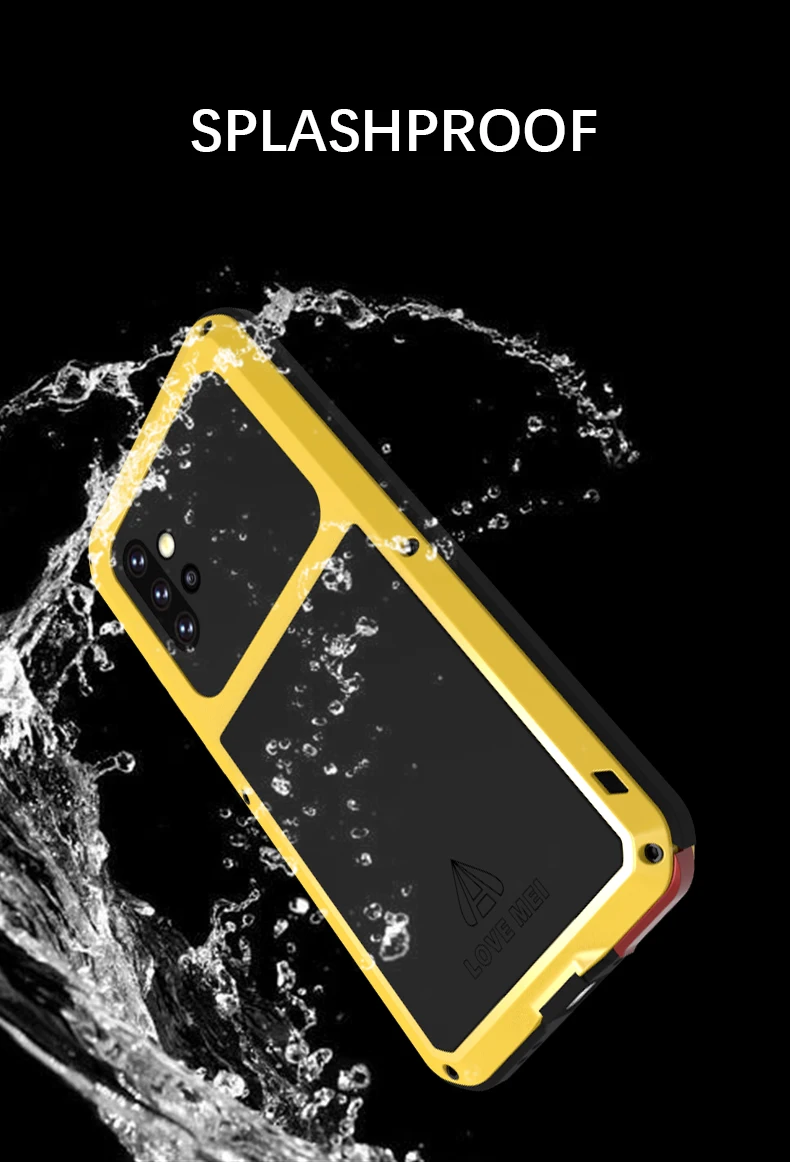 

Luxury Anti Fall Case for Samsung Galaxy A72 5G Shock Dirt Proof Water Resistant Aluminium Alloy Metal Armor Cover Coque