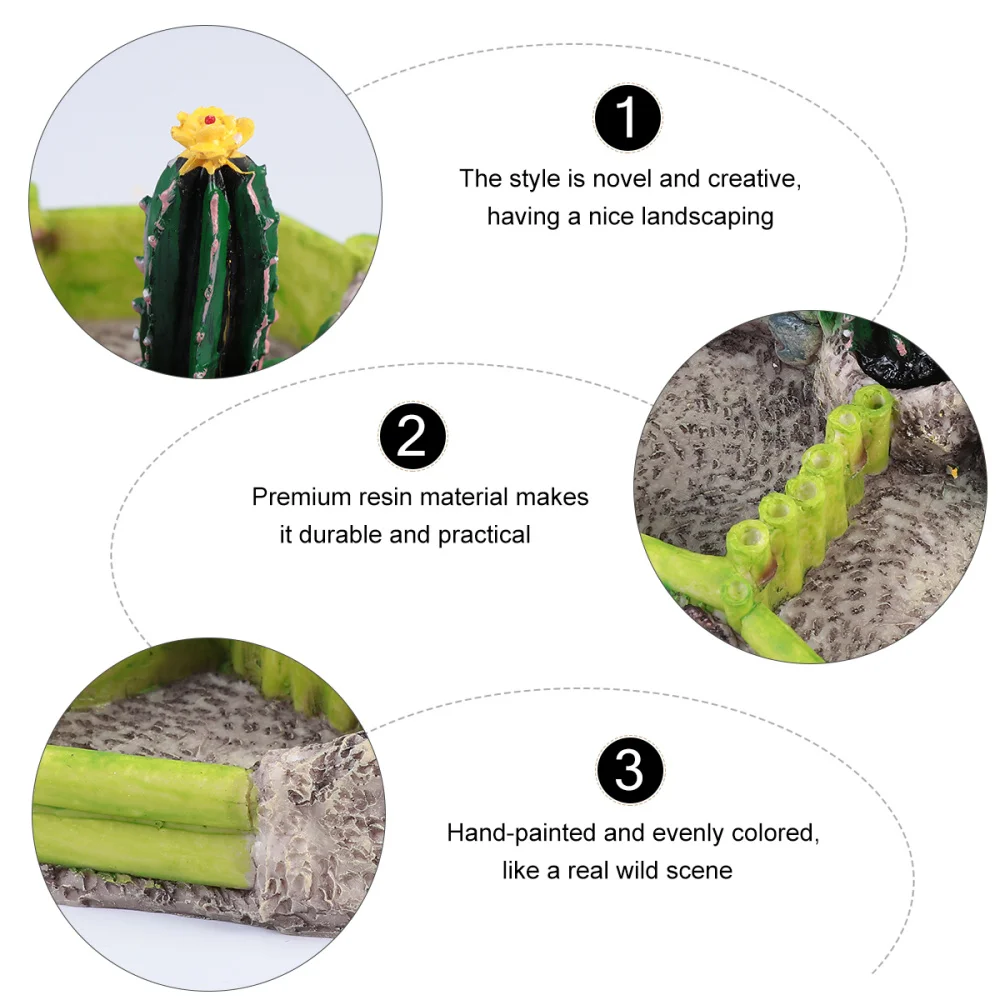 

1Pc Exquisite Landscaping Reptile Turtle Basin Lizard Food Bowl Pet Basin