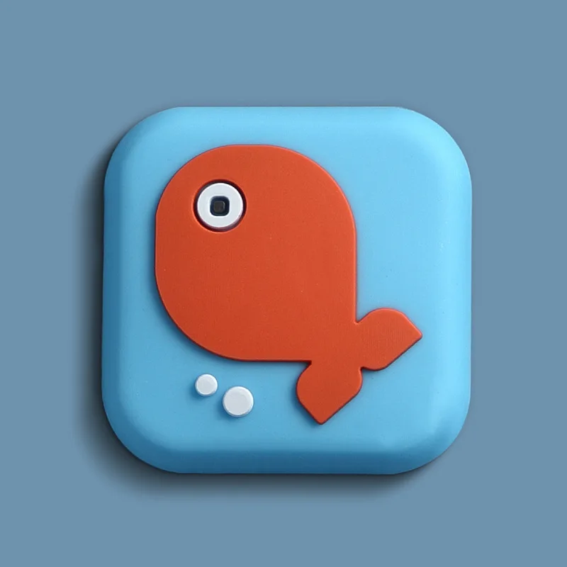 Fish Boxi дверные пробки силиконовые мультфильм Животные протектор стены противоударный Краш Pad ванная комната немой буферный коврик дверные ручки пробка лист - Цвет: Fish