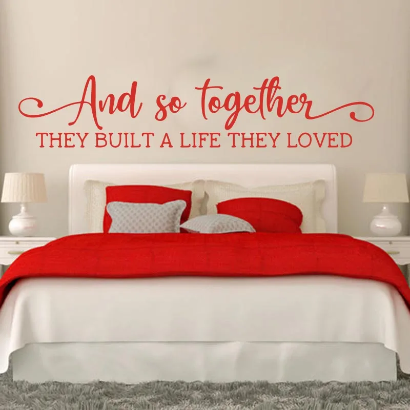 

Large Wedding Quote Wall Sticker Bedroom Decor Family Couple Together Love Life Quote Wall Decal Wedding Party Vinyl Decor w79