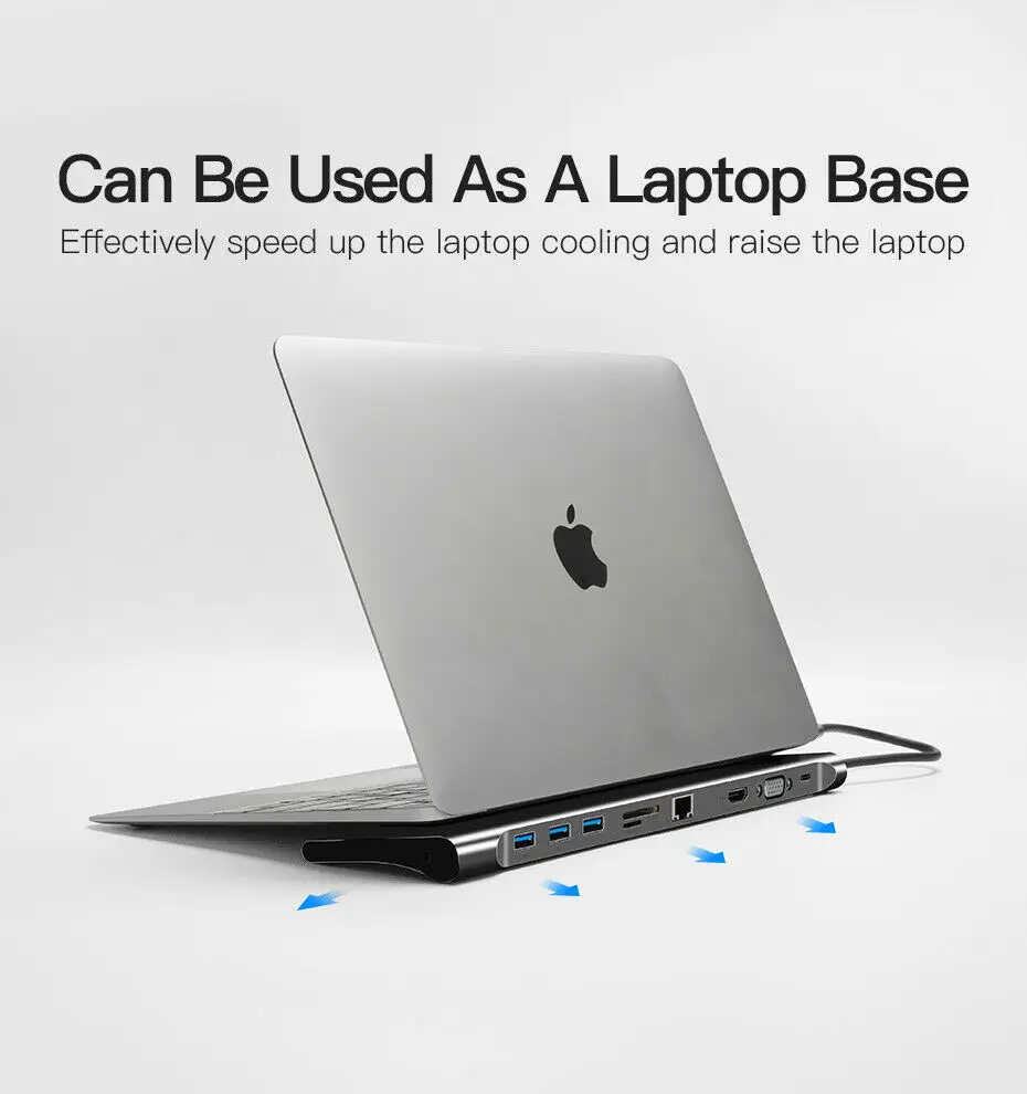 10 в 1 концентратор 4K usb type-C к USB 3,0 TF HDMI VGA RJ45 Мини DP док-станция для Macbook для huawei samsung Xiaomi