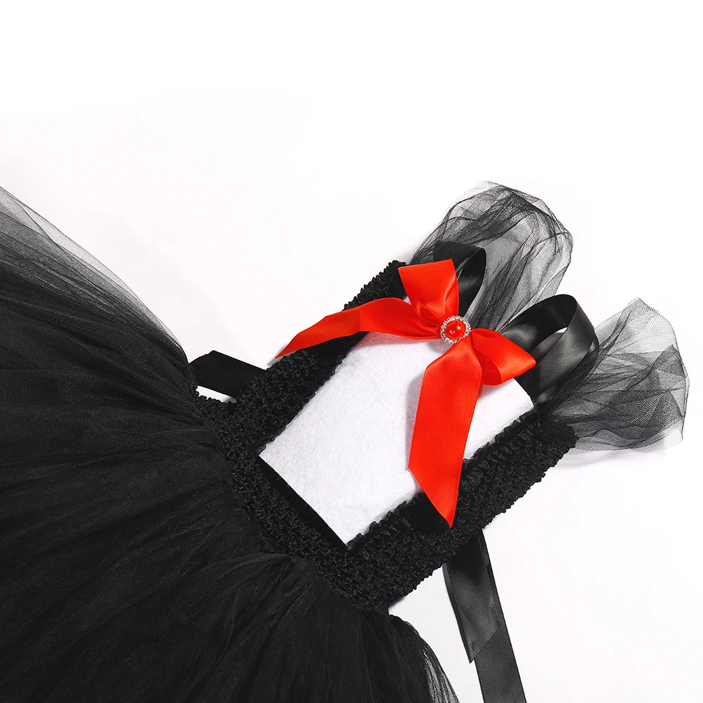 Костюм цирковой маги для девочек с головной повязкой и шляпой детское черное