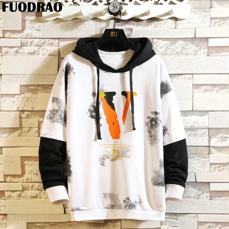 FUODRAO/Осенняя толстовка с капюшоном для мужчин Японская уличная Толстовка в стиле