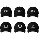 Высококачественная Снэпбэк Кепка с вышивкой в виде игры кальмар, хлопковая бейсболка для мужчин и женщин, стиль хип-хоп, шляпа папы костяная Garros Draopshipping