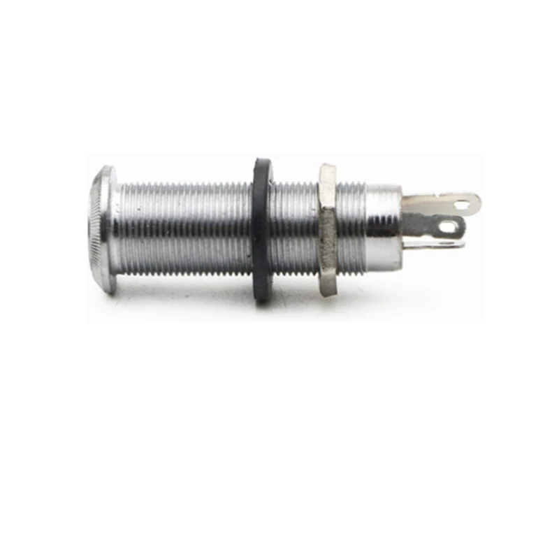 

1 шт. Джек для электрогитары хром РЕЗЬБОВОЙ ЦИЛИНДР разъем вход/выход розетки