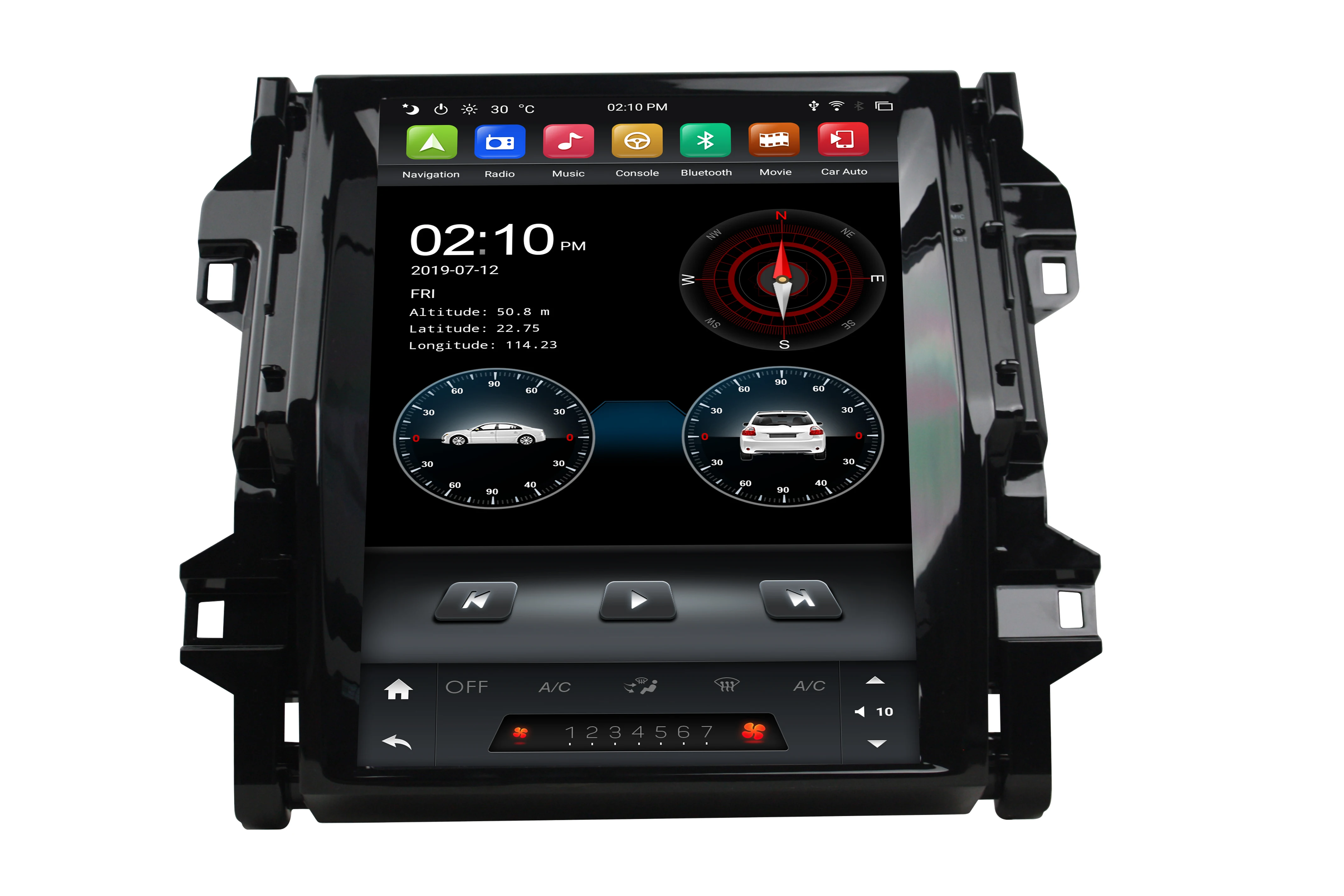 1024*768 IPS 6 ядерный PX6 Android 9 0 Тесла стиль 12 1 &quotавтомобильный DVD плеер для Toyota Fortuner 2016