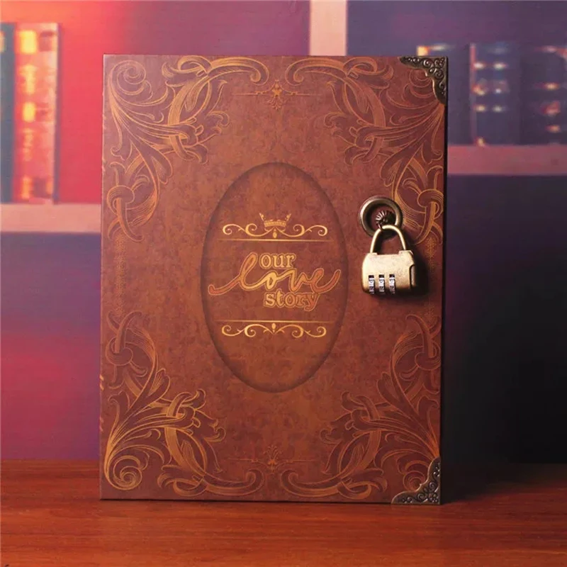 Фотоальбом с деревянной картой винтажная декоративная Книга ручной работы