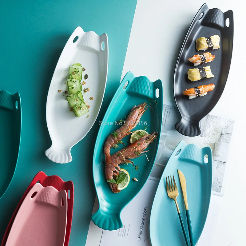 

Creative Design Home Ceramic Plate Kitchen Tableware Japanese-style Fruit Plate Steak Plate High-quality Household Tableware