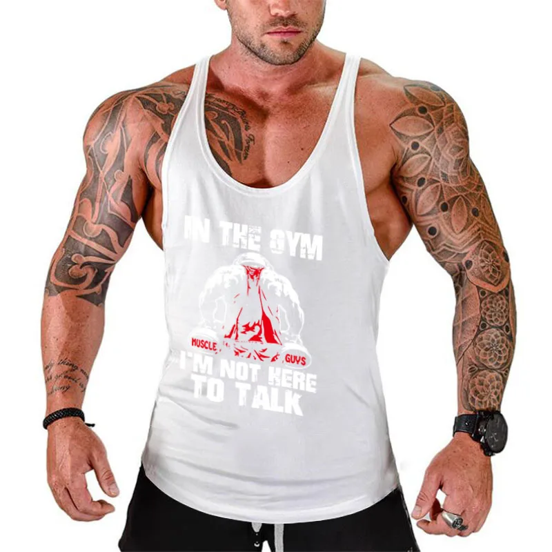 Brand Gym Mens Tank Top Vest Muscle Fashion Sleeveless Stringer Clothing Bodybuilding Singlets Fitness Workout Sportswear Shirt | Мужская