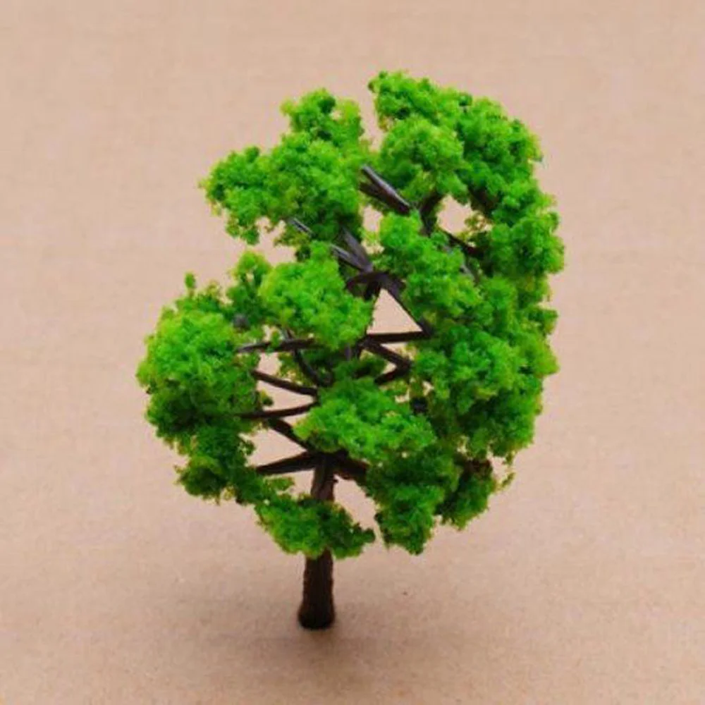 

10pcs 8cm Plastic Model Train Artificial Miniature Tree Scenery Railroad Decoration Building Landscape Accessories Toys For Kids
