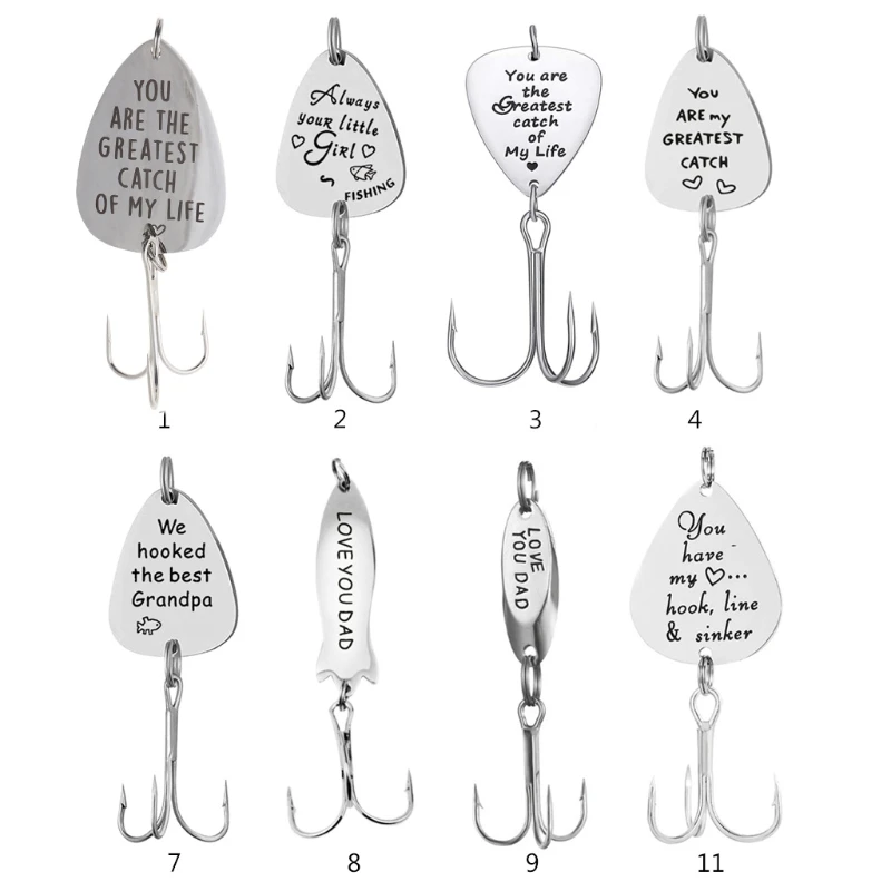 

Personalized Fishing Lure Hook Engraved Fishing Hook Fisherman Gift for Birthday