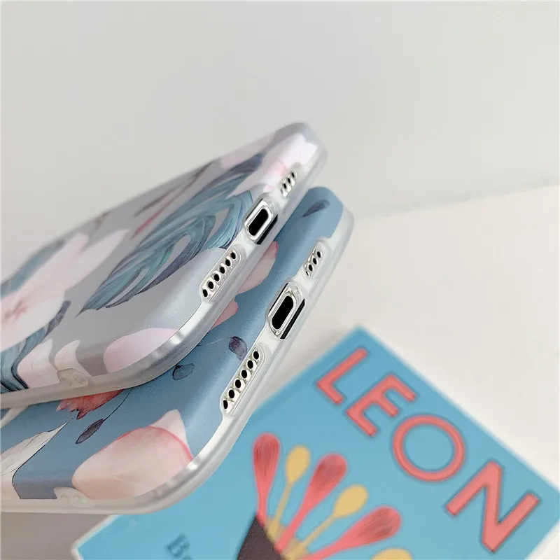 

Luxury Retro Flower Phone Cases For iphone 12 Mini 11 Pro XS Max X XR 7 8 6 6S Plus SE 2020 Case Silicone Soft IMD Back Cover