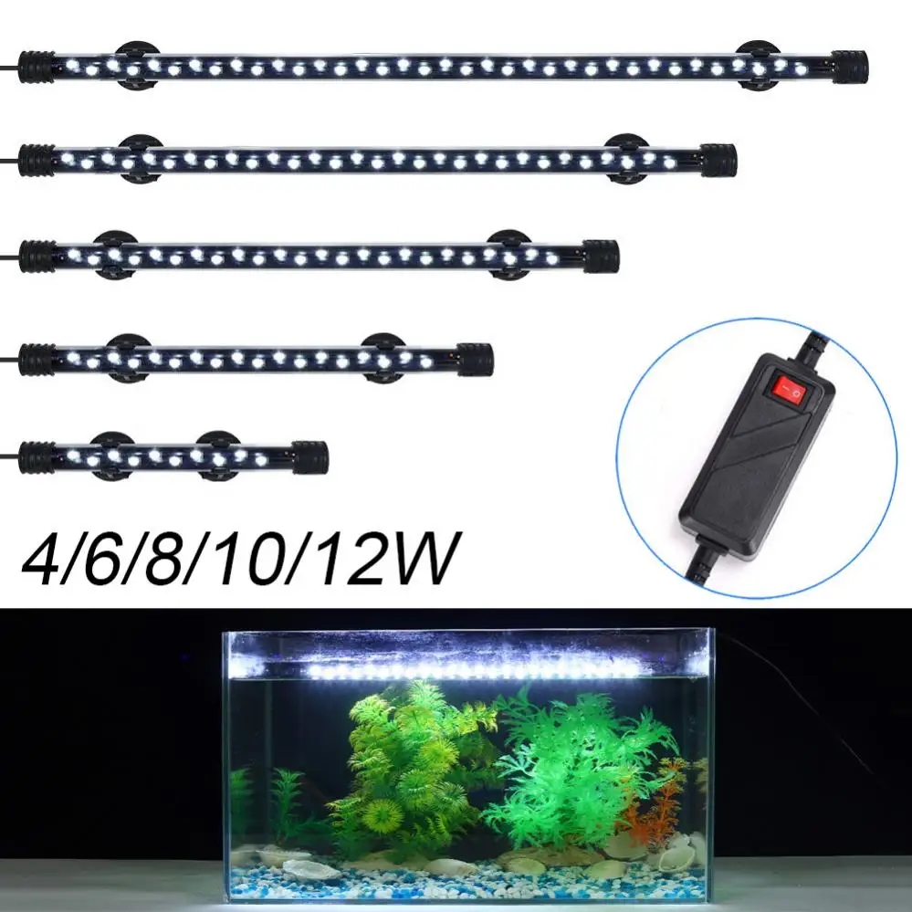 

1pcs Waterproof Aquarium Lights Plants Fish Tank Light Submersible Lamp Underwater White LED Landscaping Aquariums Decoration