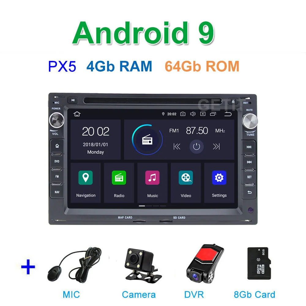 PX5 4G CAM DVR SD DSP 64G PX6 Android 9 автомобильный dvd-плеер для VW/Volkswagen/GOLF/POLO/TRANSPORTER/Passat b5 Автомобильный мультимедийный Радио Видео плеер gps - Цвет: PX5 4G CAM DVR SD