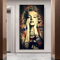 vintage tattoo marilyn monroe posters canvas painting wall art posters and prints modern pictures for gallery living room decor