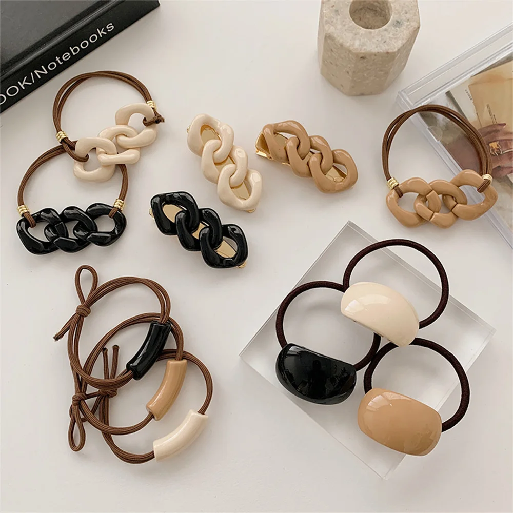 

Korea Women Hair Ropes Temperament Hair Bands Elastic Rubber Band Ponytail Holder Gum For Hair Ties Scrunchies Hairband