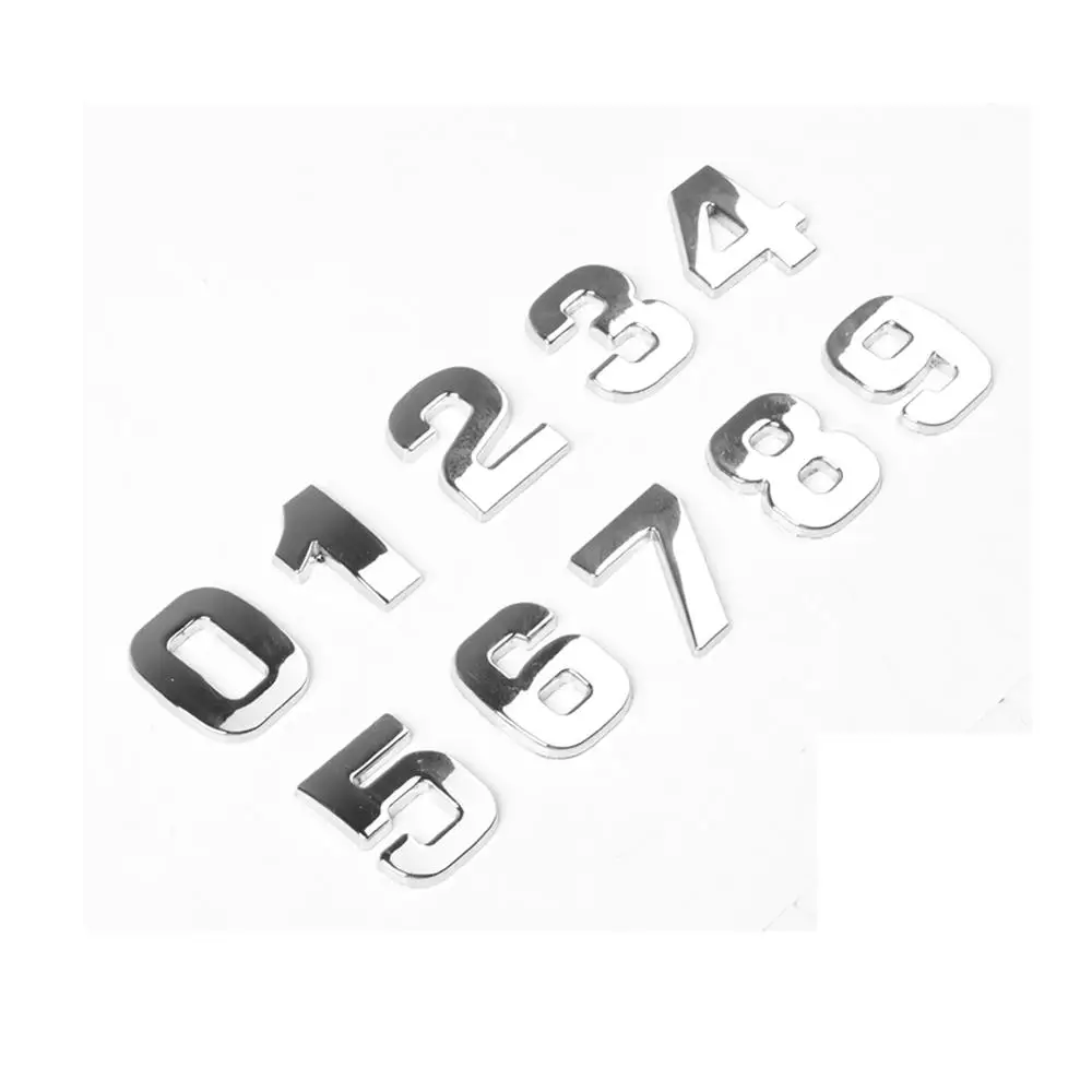 25MM Car Stickers 3D DIY Metallic Alphabet Sticker Emblem Letter Silver Badge Decoration For Cars Accesorios Auto Logo Styling - купить по